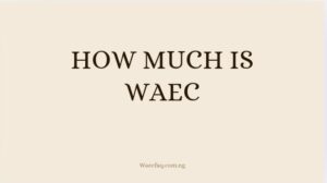 How Much Is Waec