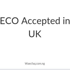 Is Neco Accepted In The Uk