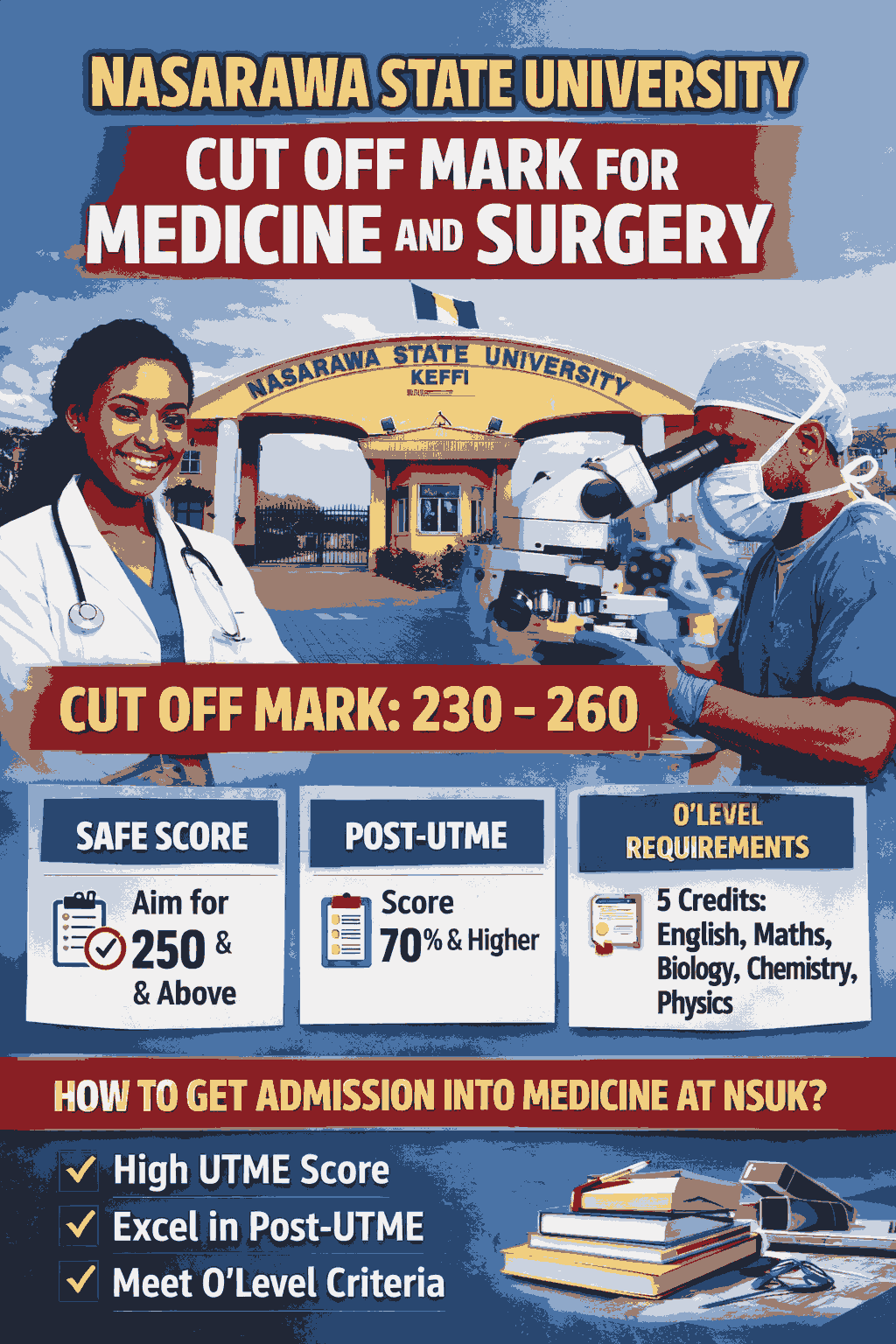 Nasarawa State University Cut Off Mark For Medicine And Surgery